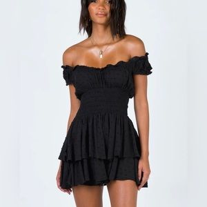 PRINCESS POLLY The Love Galore Romper Black